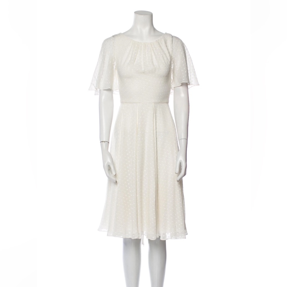Kate Spade NWT silk white midi dress